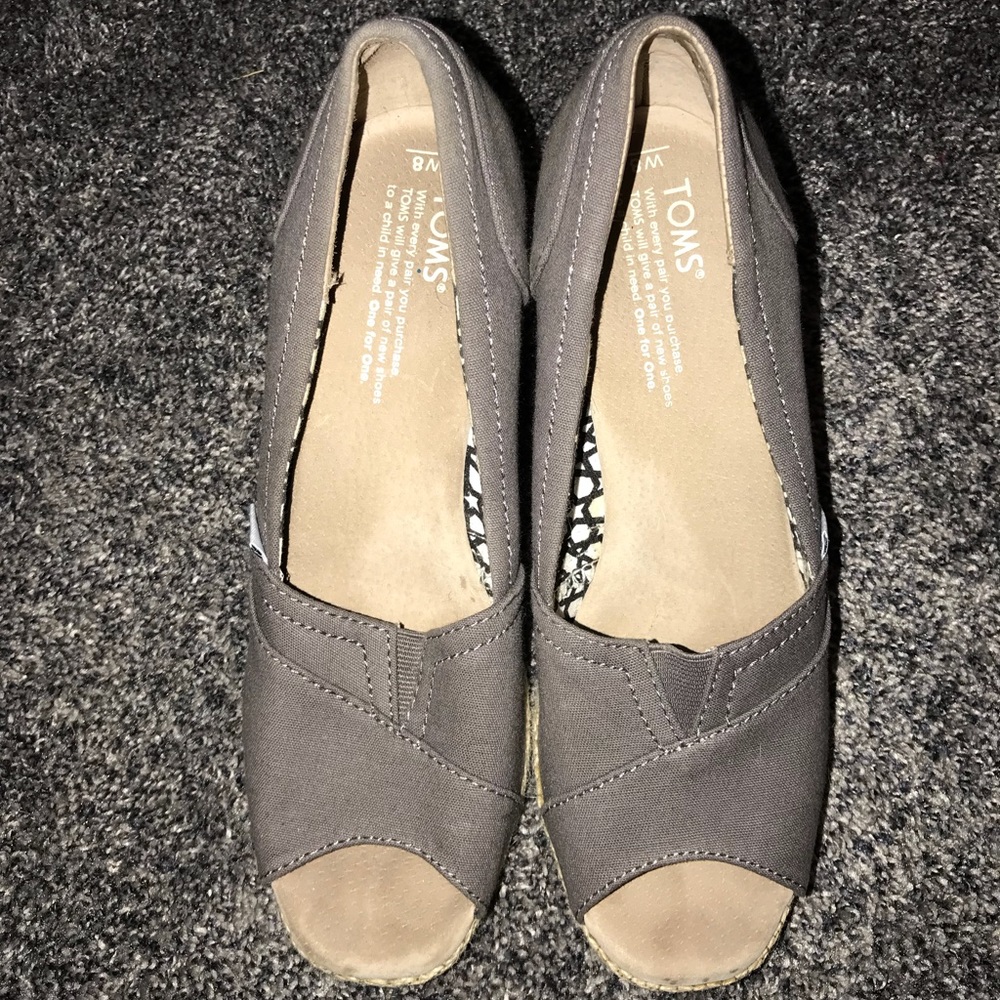 Grey Tom wedges